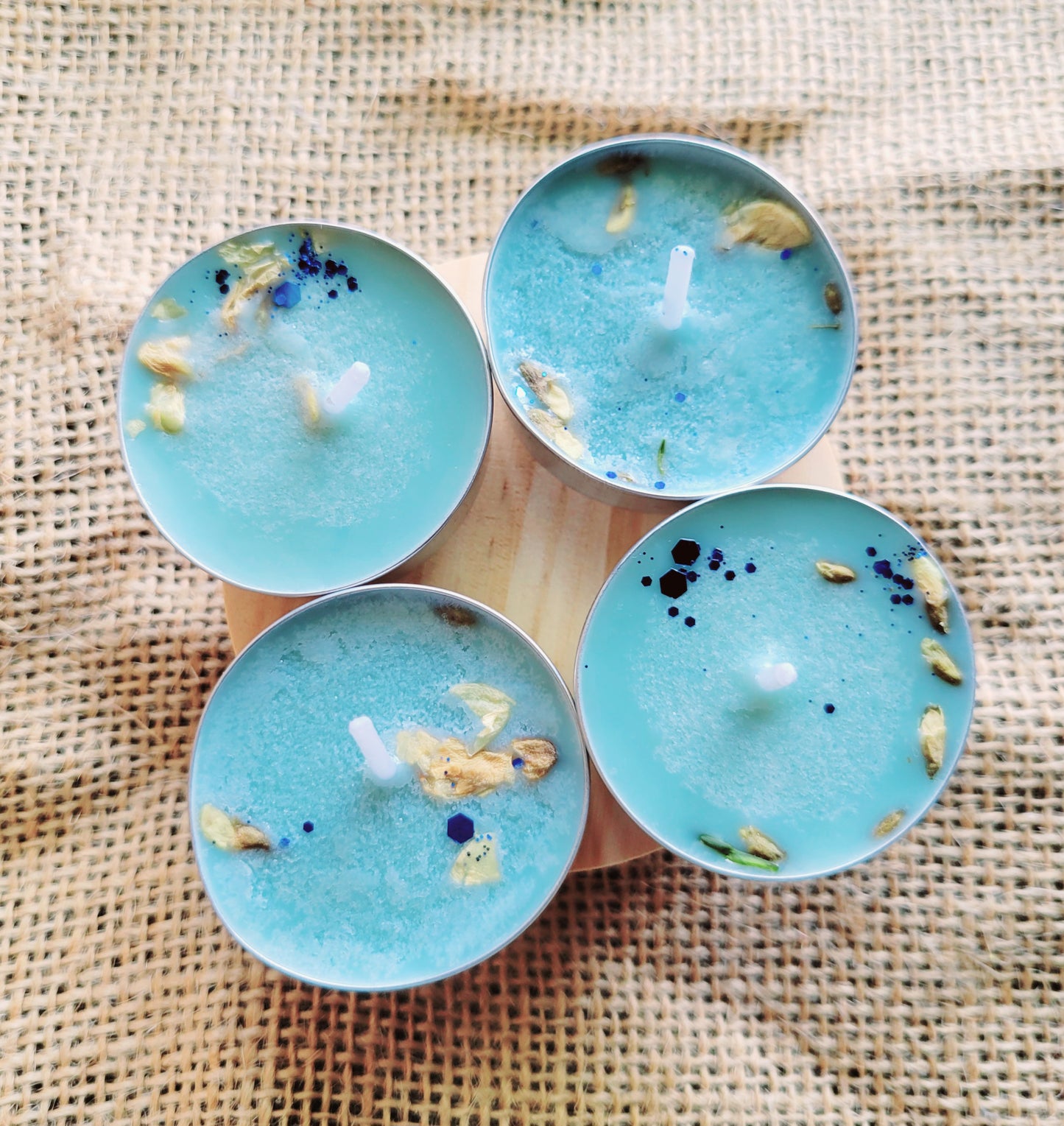 Floating Tealight Soy Candles- 10pk, Highly Scented, Herbal Infused