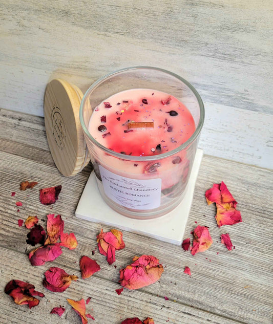 Rustic Romance – Scented Soy Candle | Wooden Wick, Clean-Burning (12 oz)