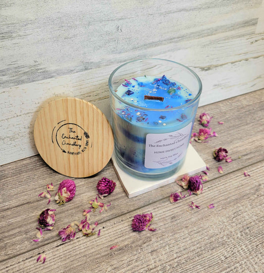 Home Sweet Home – Scented Soy Candle | Wooden Wick, Clean-Burning (6 oz)
