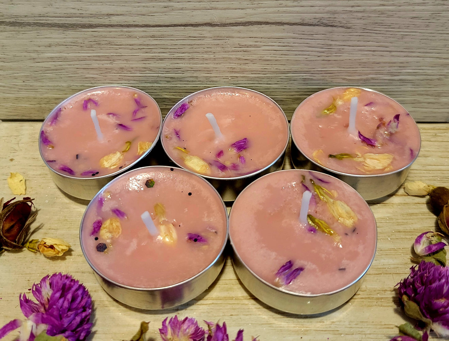 Floating Tealight Soy Candles- 10pk, Highly Scented, Herbal Infused
