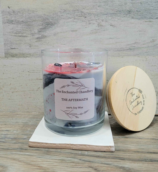 The Aftermath – Scented Soy Candle | Wooden Wick, Clean-Burning (12 oz)