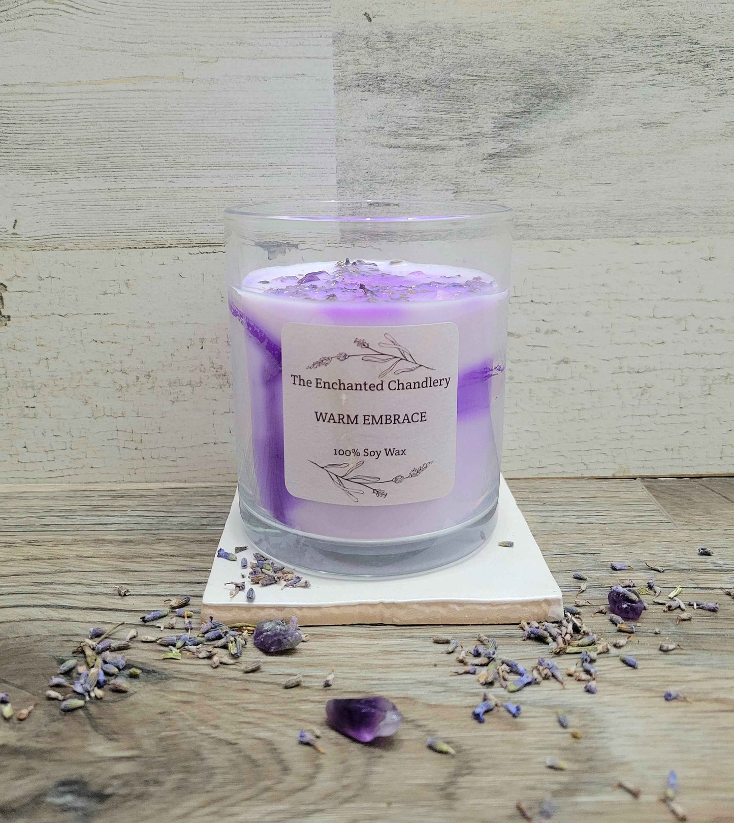 Warm Embrace – Scented Soy Candle | Wooden Wick, Clean-Burning (12 oz)