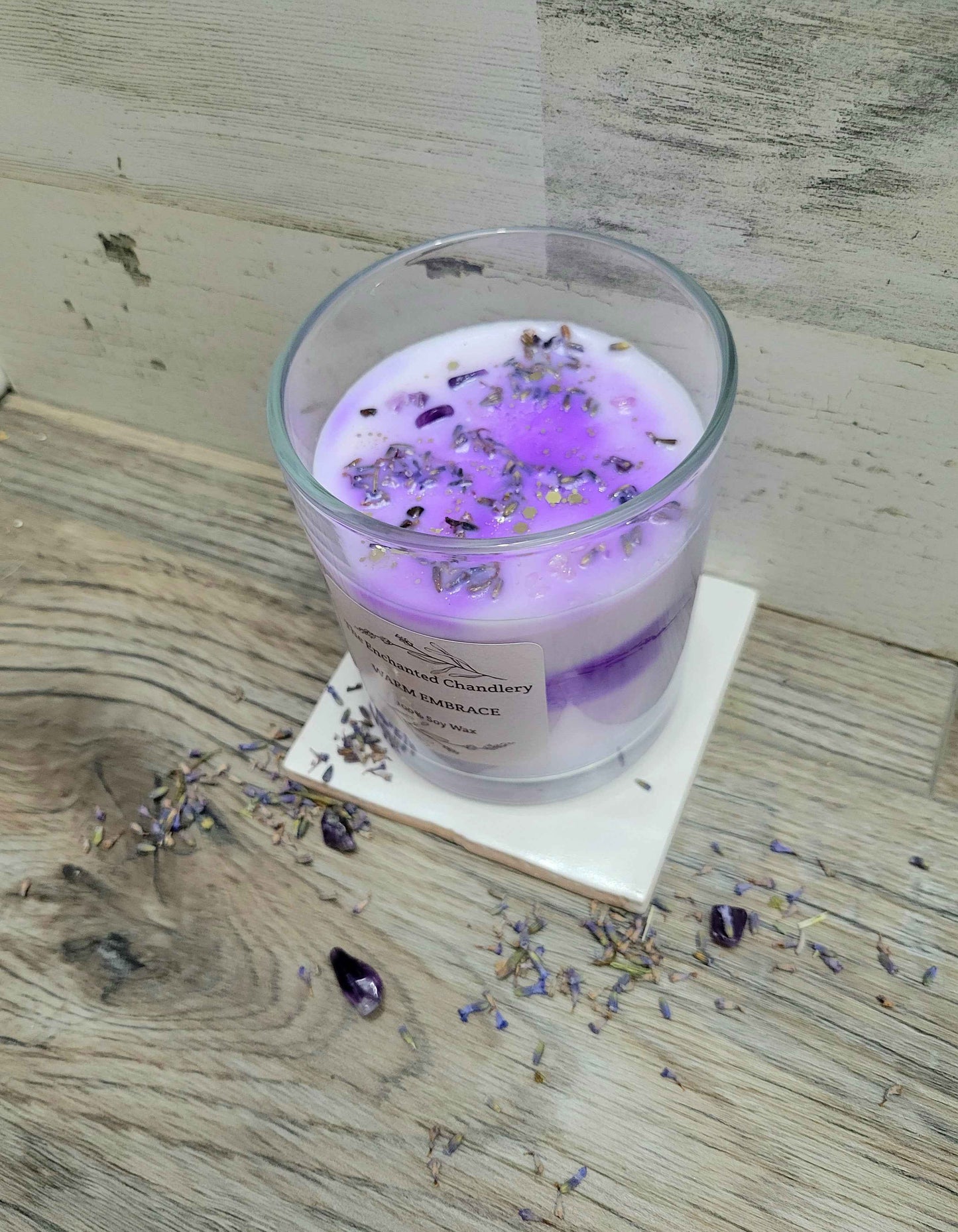 Warm Embrace – Scented Soy Candle | Wooden Wick, Clean-Burning (12 oz)