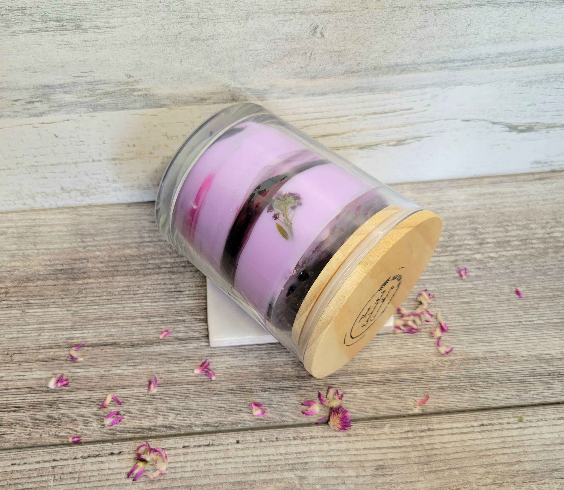 Midnight Solace – Scented Soy Candle | Wooden Wick, Clean-Burning (6 oz)