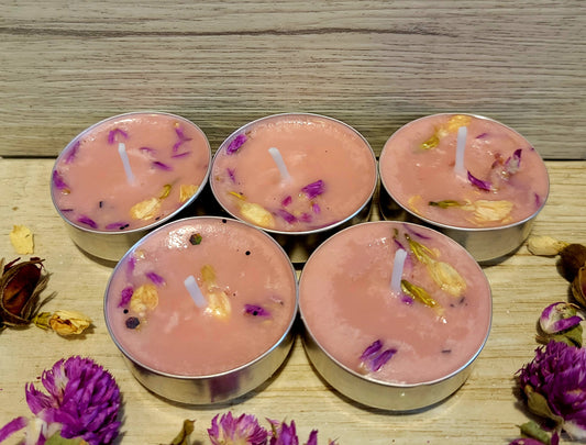 Floating Tealight Soy Candles- 10pk, Highly Scented, Herbal Infused