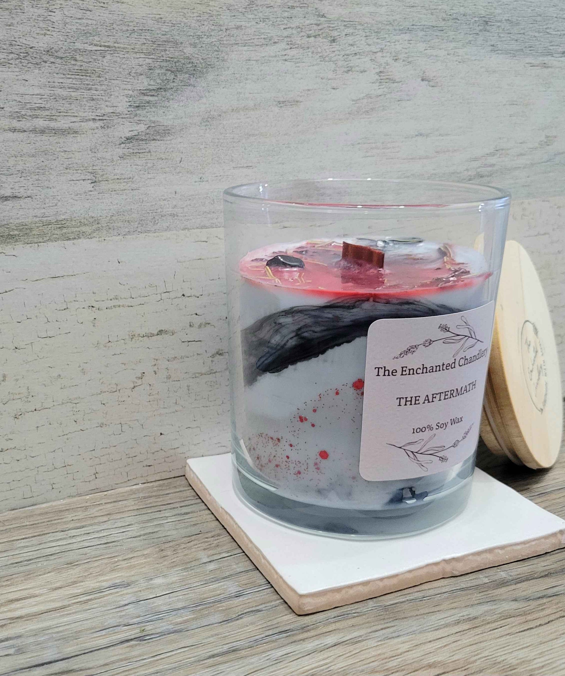 The Aftermath – Scented Soy Candle | Wooden Wick, Clean-Burning (12 oz)