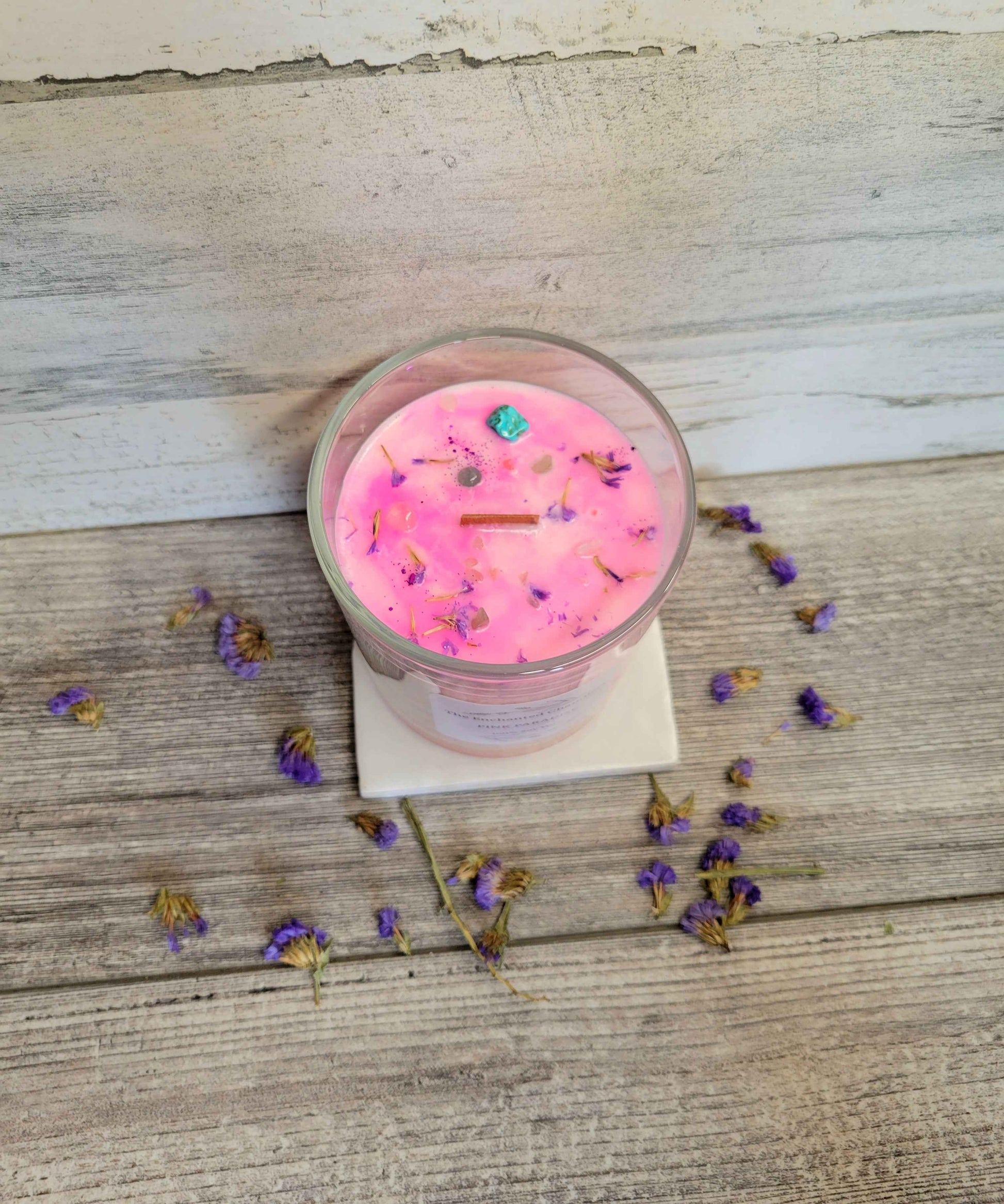 Pink Paradise – Scented Soy Candle | Wooden Wick, Clean-Burning (6 oz)