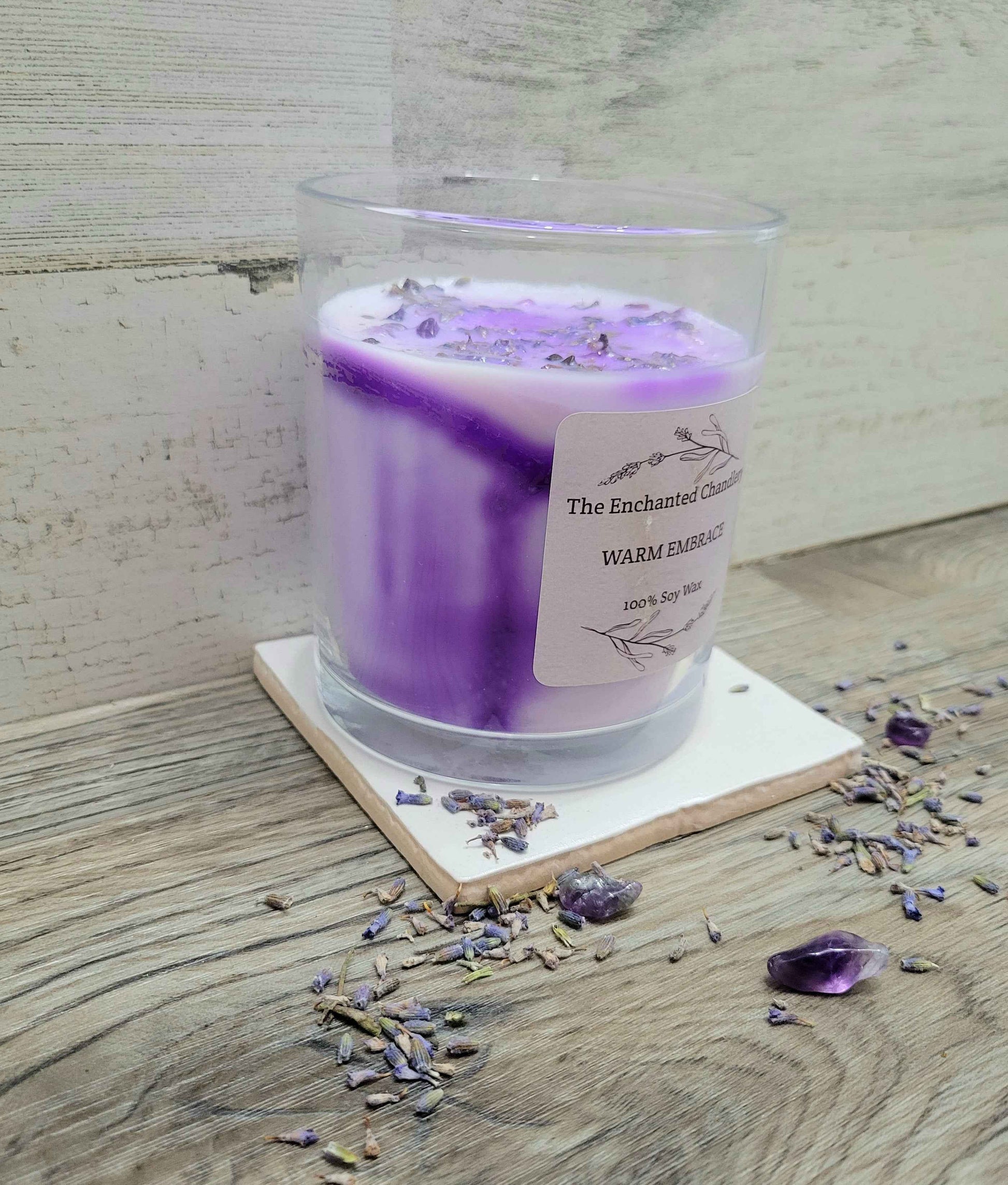 Warm Embrace – Scented Soy Candle | Wooden Wick, Clean-Burning (12 oz)