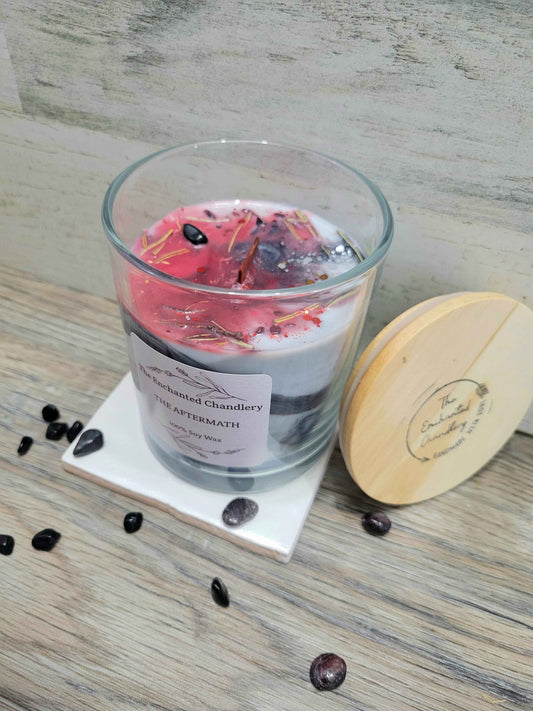 The Aftermath – Scented Soy Candle | Wooden Wick, Clean-Burning (12 oz)