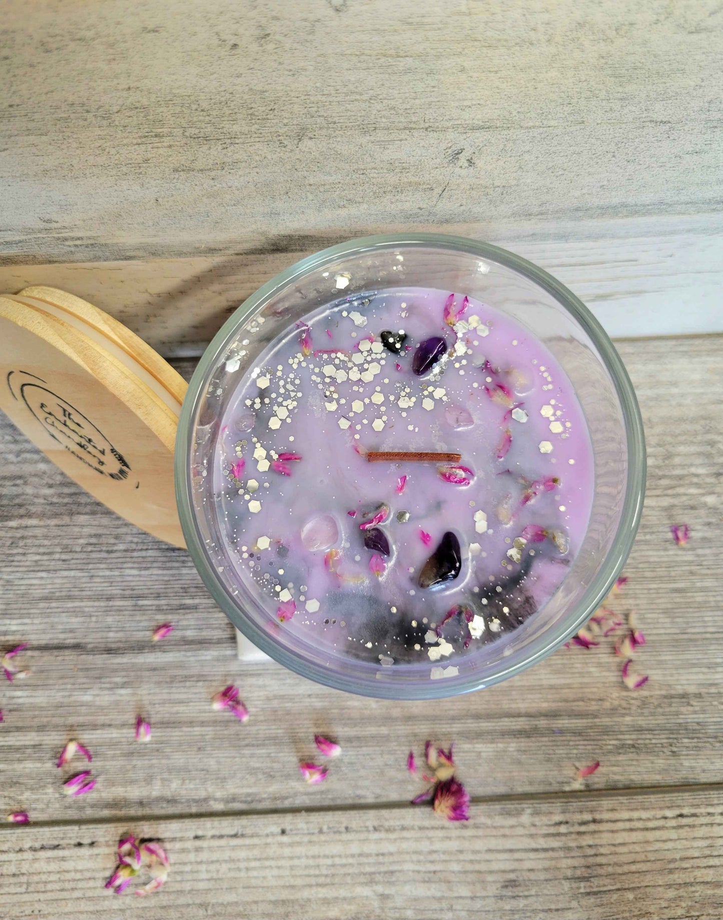 Midnight Solace – Scented Soy Candle | Wooden Wick, Clean-Burning (6 oz)