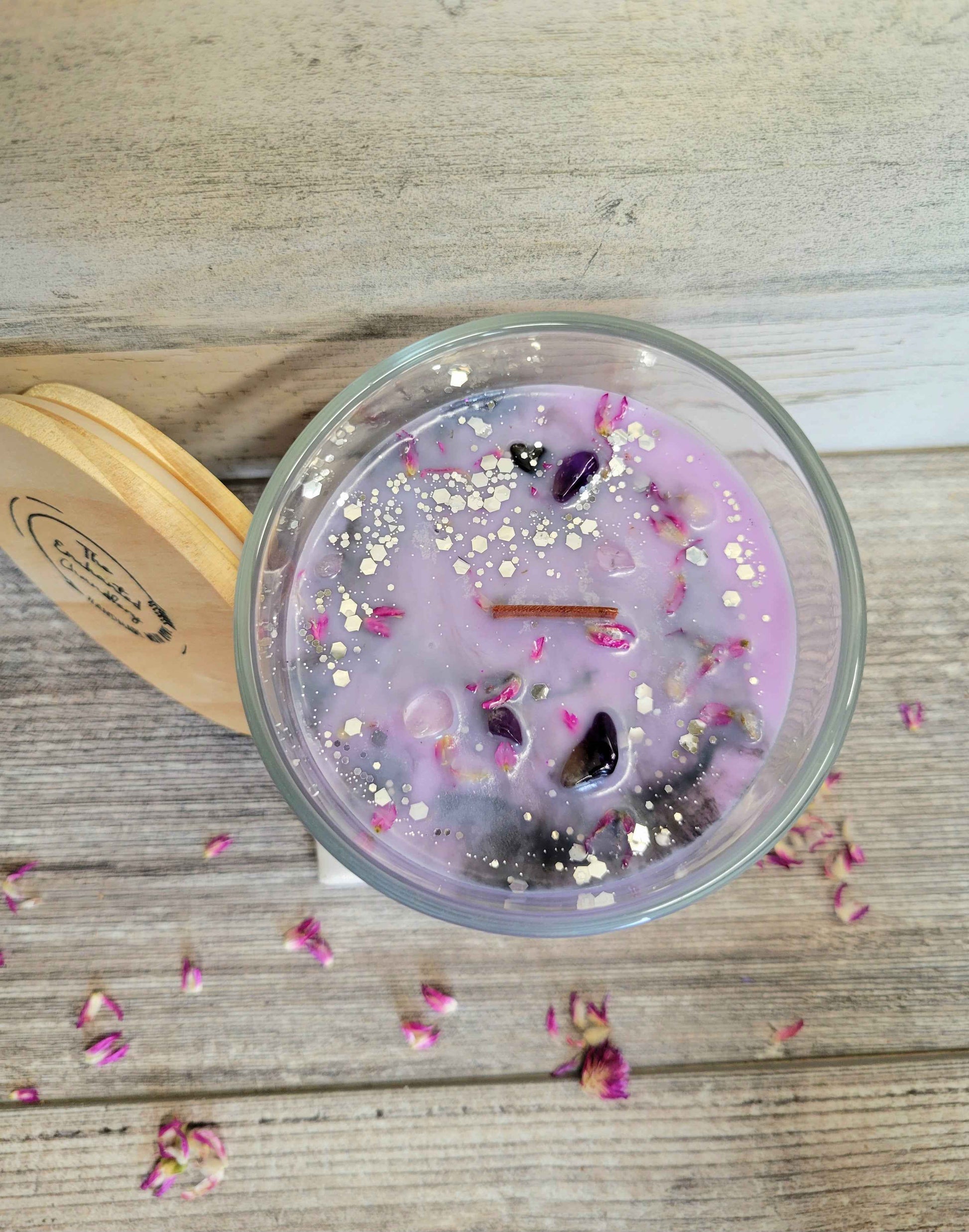 Midnight Solace – Scented Soy Candle | Wooden Wick, Clean-Burning (6 oz)